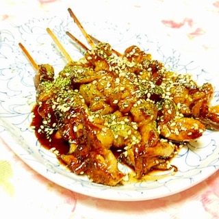 ❤青海苔・胡麻生姜と山椒の鶏皮焼き❤